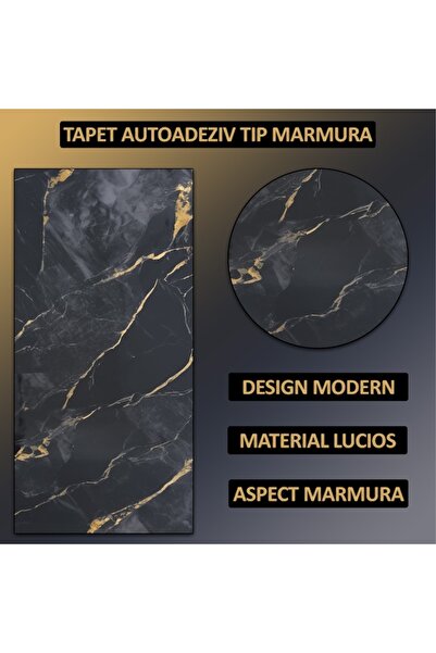NEXTLY Luxury Marble Adhesive Wallpaper Set: Water Resistant & Easy Application, 9 sqm Coverage