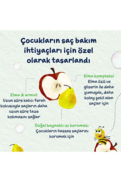 Childs Farm Elma ve Armut Özlü Kolay Tarama Çocuk Saç Spreyi 100ml