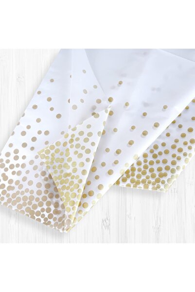 Flippy PEVA Tablecloth, Polka Dot, 137 x 274 cm, Waterproof, Stain-resistant, Quick-clean, Beige