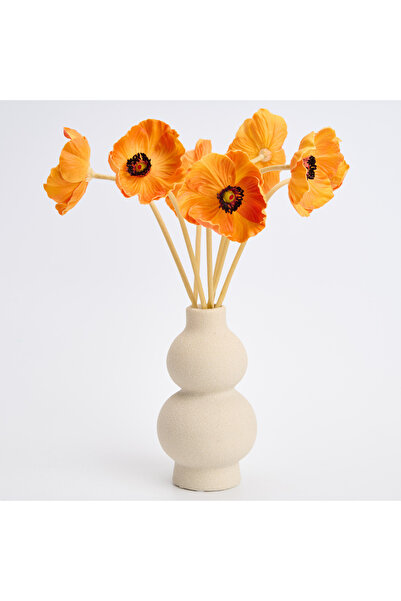 Artificiale Rolio Buchet de Flori Artificiale Anemone - 5 sau 7 Fire per Culoare - Portocaliu, 7 Fire