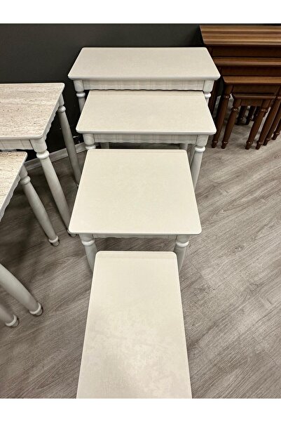 FMR MOBİLYA VE AKSESUAR ahşap 4 lü zigon sehpa