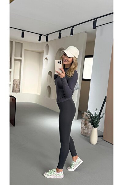 Sezgi Tekin Premium Series Shaping / Sculpting Effective Anthracite Modal Leggings