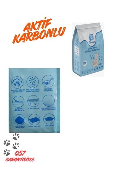 Q57 FRESH PATY CLASSİC AKTİF KARBONLU KEDİ KUMU 2 X 10 LT