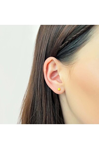 Bijuteria SORELLY Cercei din argint placați cu aur cu mărgele striate Cercei din argint placați cu aur cu mărgele striate