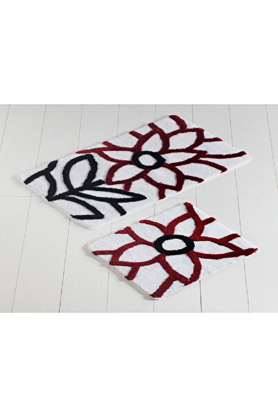 Talis Set of 2 Bath Mats Naturel Red (Acrylic)