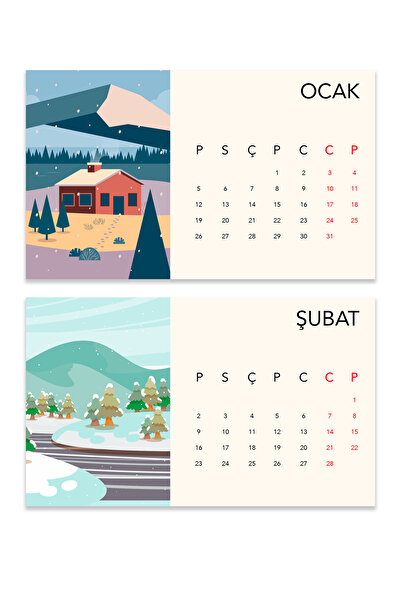 lin notebook 2026 Ahşap Ayaklı Aya Özel Doğa Tasarımlı Masa Takvimi, 2026 Takvim Özel Masaüstü