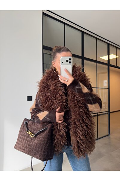 BB Bensu Buyruk Кафяво плюшено жиле