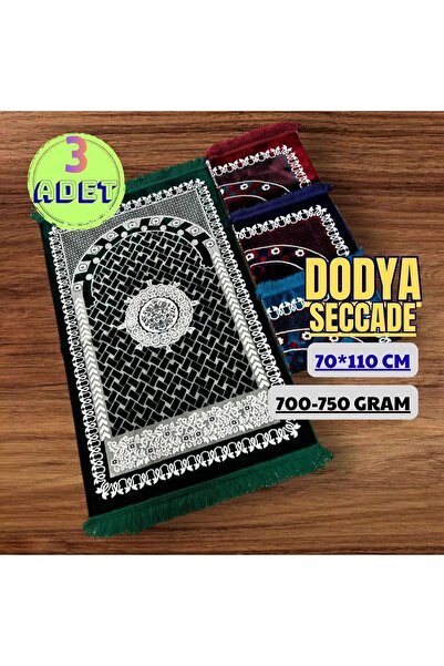 OBRNHOMEN 3 bucăți covor de rugăciune din catifea, covor de rugăciune Hajj Um...