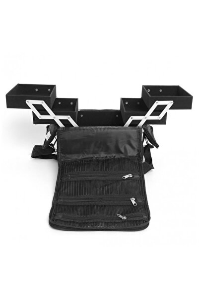 MACVI Large-capacity Macvi® cosmetic bag, durable canvas, classic black, 19.8×24.5×27.5 cm