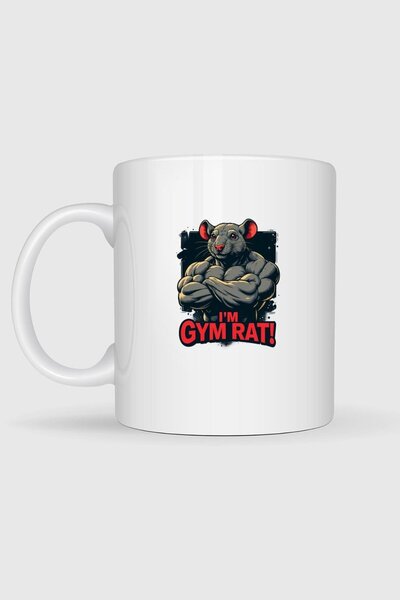 Bahriyeli Collection I'M a Gym Rat - Muscle Rat Design Mug Cup