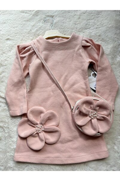 Moonstar Velvet Dress with Rose Bag