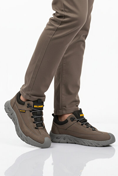 Bulldozer Gray Nubuck Genuine Leather Men's Casual Shoes 240003 m