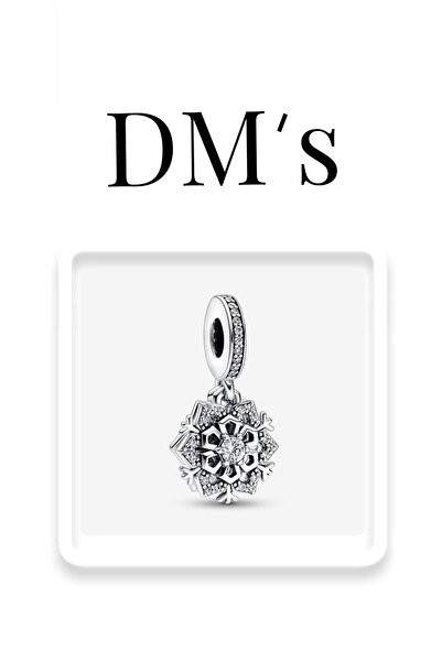 DM’s Silver Çiftli Sallanan Kar Tanesi Gümüş Charm’ı