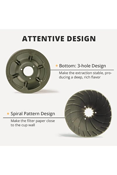 Generic Nalakal Collapsible Reusable Silicone Coffee Dripper (Green, 1-2 Cups)