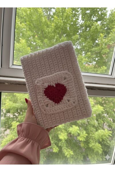 HENERA Örgü Kitap Kılıfı Sevgililer Günü-Anneler Günü-Doğum Günü-Öğretmenler ...