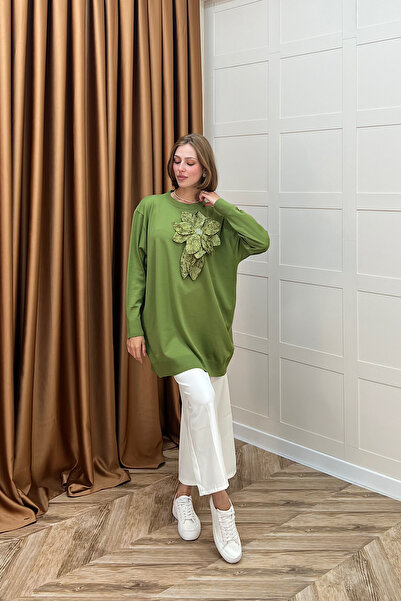 Stilife Μερσεριζέ Πλεκτό Τούνικ Πράσινο