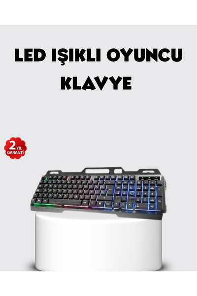 Genel Markalar RGB Aydınlatmalı Klavye Mouse Seti – USB Bağlantılı, Türkçe Q,...