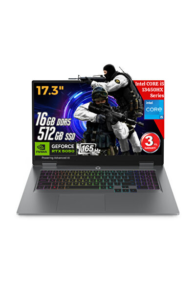 LENOVO LOQ 17IRX10 AI Intel Core i5-13450HX 16GB 512GB RTX5050 17.3 165Hz Fre...