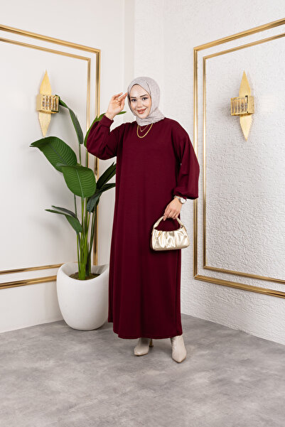 MODAMÜNASİP Rochie minunată din țesătură din bumbac și viscoză