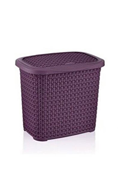 abnturk Örgü Kapaklı Mürdüm Deterjan Kutusu 6 Lt