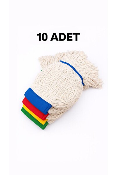 ELCY 10 ADET Mop Araba Mopu Islak Saçaklı Mop