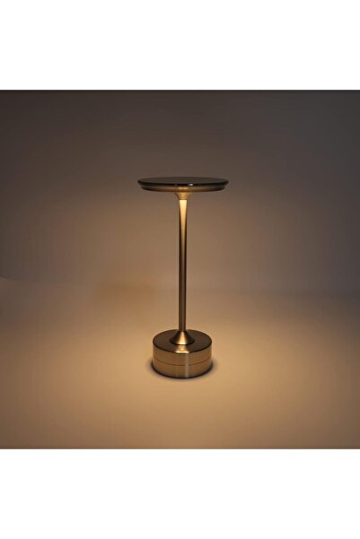 Generic Cordless Table Lamp, 3-Level Brightness Rechargeable LED, 2000mAh, Silver