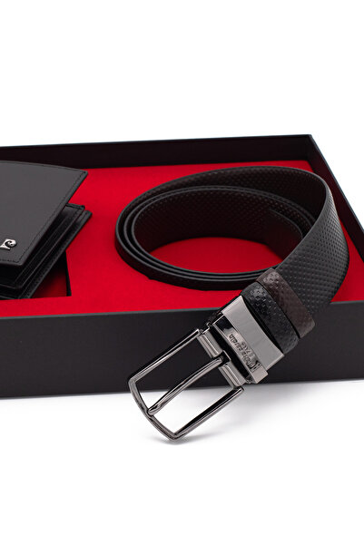 Pierre Cardin Double-Sided Leather Belt & Wallet Set Pcci̇ft04Sk-1335A2C