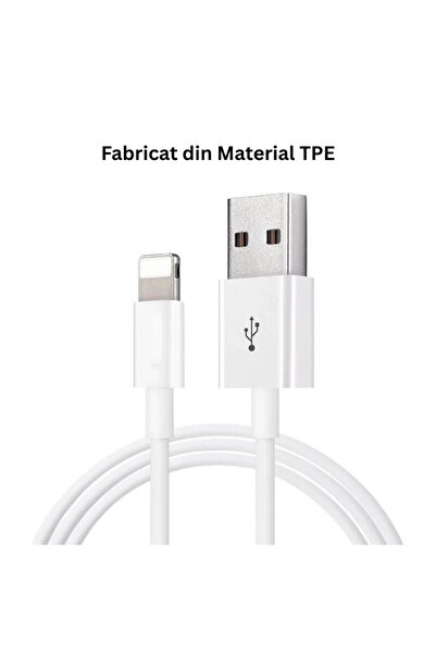 Voltres USB-A to Lightning Data and Charging Cable, iPhone Cable, Fast Charge 25W, 1m, White
