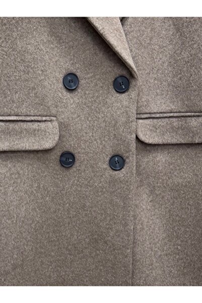 BENAHOLL Dora Hidden Pocket Detailed Buttoned Coat-Un328 Light Brown
