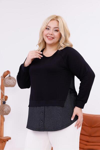 Siyezen Plus Size Lace Detailed Blouse