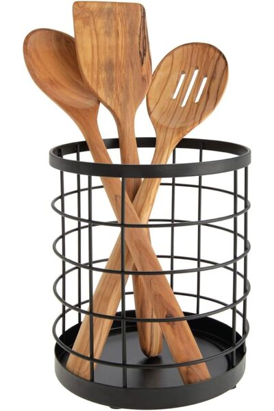 Interdesign حامل أدوات المطبخ السلكي أوستن من آي ديزاين، مقاس 6 × 6 × 7 بوصة،...