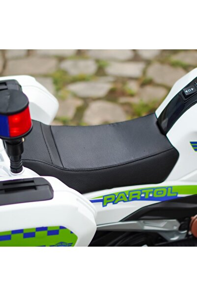 rut&cari POLICE Electric Motorcycle for Children 3–7 Years, Lights and Sounds, 6V7Ah Battery