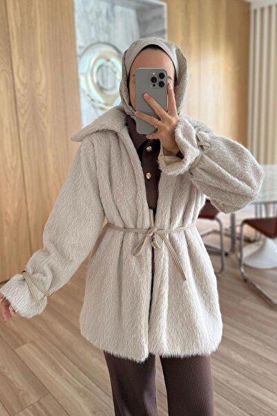 Ka Hijab Alpaca Fur - Beige