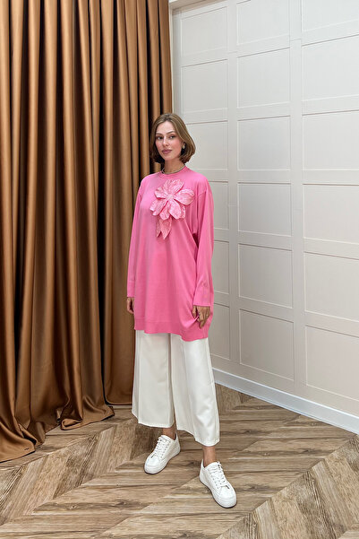 Stilife Μερσεριζέ Πλεκτό Φορμάκι Ροζ