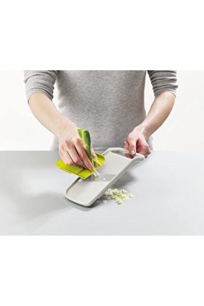 Joseph Joseph Duo Multi-Vegetable Mandoline Slicer with Fine Food Grip Handle, White