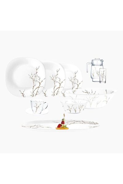 Luminarc New Carina Dinner Set by Home Box, 46 Pieces, White