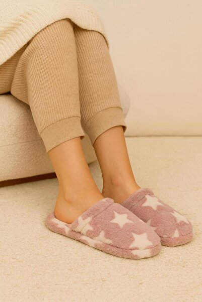 ALB TERLİK AYAKKABI SAN. TİC. LTD. ŞTİ. Starry Women's Plush House Slippers – Warm, Soft, Comfortable, Cozy and Non-Slip