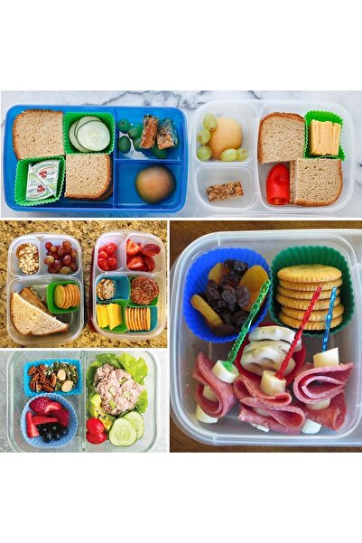 Generic Kadia 40-piece Silicone Bento Box Food Dividers for Kids, Pink / Multi-color