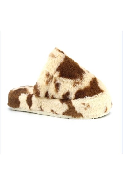 Auris Dalmatian Plush House Slippers – Winter Model with Non-Slip Eva Sole