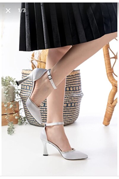 Henne Satin Stone Shoes with Heels