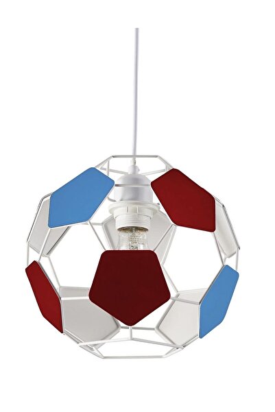 ASR Bordo Mavi Taraftar Futbol Topu Şekilli Çocuk Odası Sarkıt Aydınlatma