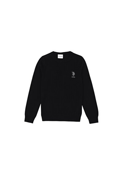 U.S. Polo Assn. Bicycle collar Slim Fit black boys' sweater