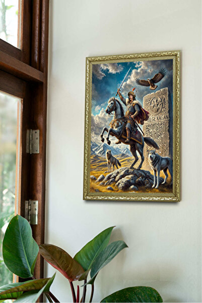 Hediyedoldur Bilge Kağan At Üstünde Tablo
