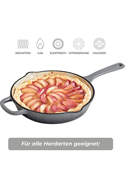 MasterPro Unique Cast Iron Frying Pan 24.5 cm - White