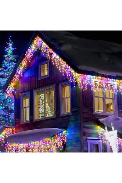 SIKS Christmas Installation, Type of Tassels/Fringes, 25 m, 480 LEDs, Multicolor