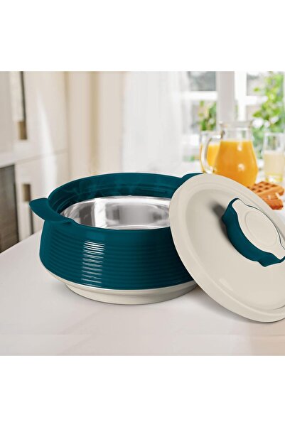 Milton Venice Insulated Stainless Steel Casserole Set of 3 (850ml, 1.35L, 1.85L) - Marble Green