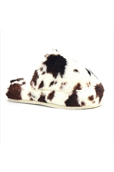 Auris Dalmatian Plush House Slippers – Winter Model with Non-Slip Eva Sole
