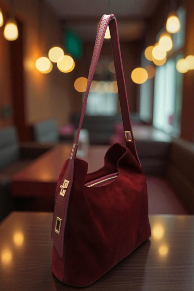 HFKY Жіноча сумочка з замші. Сумочка з аксесуарами.