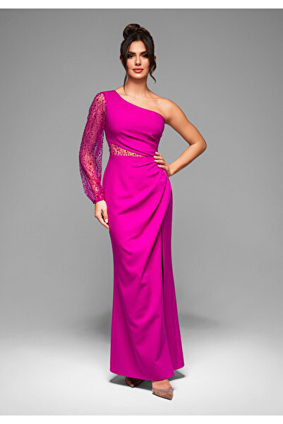 OMBRE Βραδινό φόρεμα LA-OM-DLR011 - φούξια