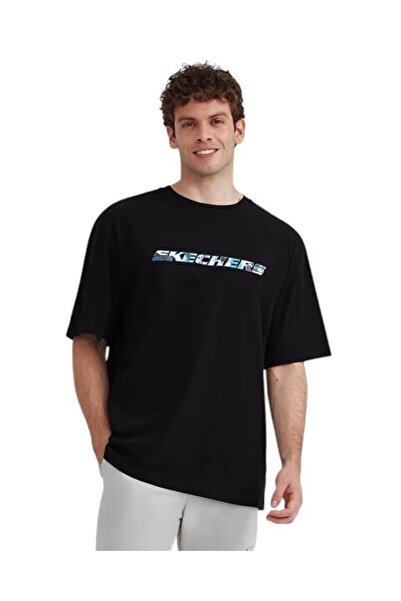 SKECHERS Ανδρικό μαύρο μπλουζάκι